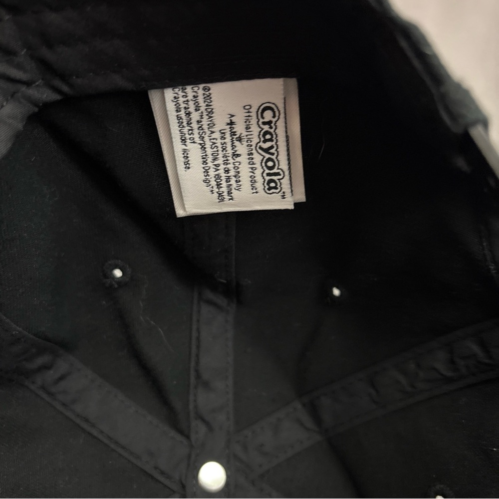 Crayola Crayons Hallmark Snapback Hat Cap Cotton Unisex Black Rainbow Logo - Picture 6 of 7